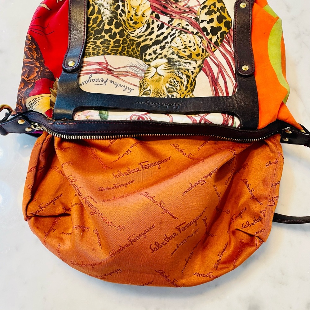 Salvatore Ferragamo Multicolor Leopard Print Shoulder Bag - Picture 11 of 14